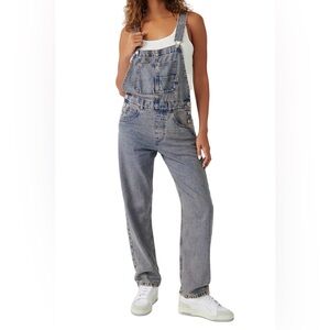 Free People Ziggy Overalls in Pink Dreams